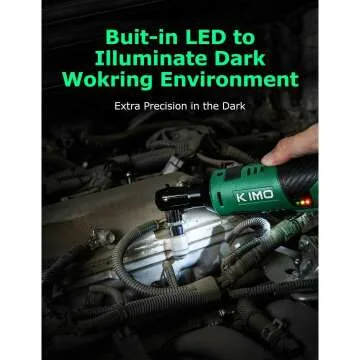 KIMO Cordless Electric Ratchet Wrench Set 12V