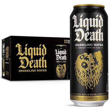 Liquid Death Sparkling Mountain Water - 12-Pack Tallboy Cans, Ultimate Hydration