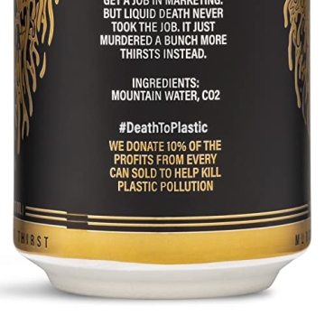 Liquid Death Sparkling Mountain Water 12-Pack Tallboy Cans