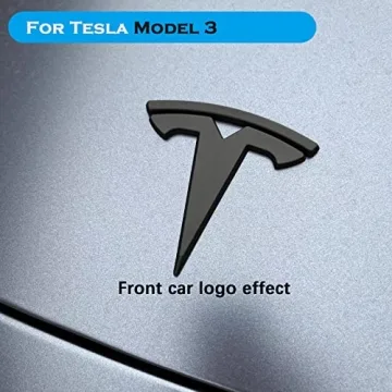 Matte Black Emblem Sticker for Tesla Model 3 Easy Install