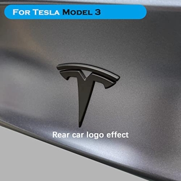 Matte Black Emblem Sticker for Tesla Model 3 Easy Install