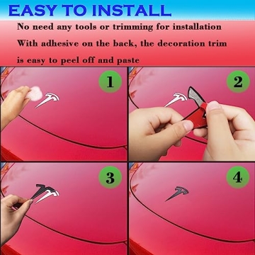 Matte Black Emblem Sticker for Tesla Model 3 Easy Install