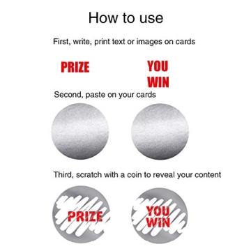 Leinuosen 500 Pcs Scratch Off Stickers for DIY Games