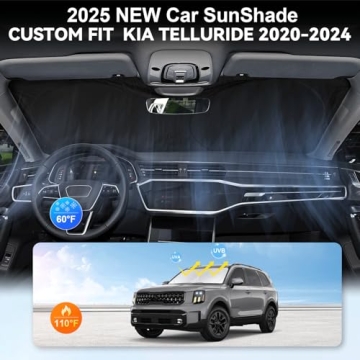 Custom Fit Kia Telluride Windshield Sunshade for 2020-2025