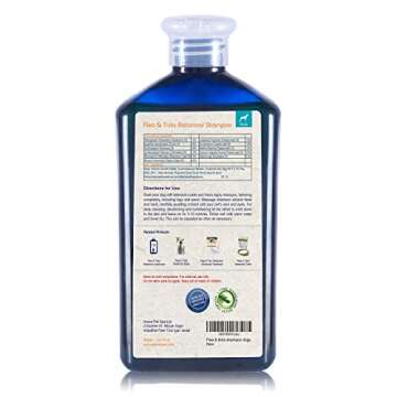 Arava Flea & Tick Dog Shampoo 100% Natural Ingredients, Gently Scented Botanical Dead Sea Formula - 13.5 fl oz (2 Variations),Safe for Babies, Made with Essential Oils