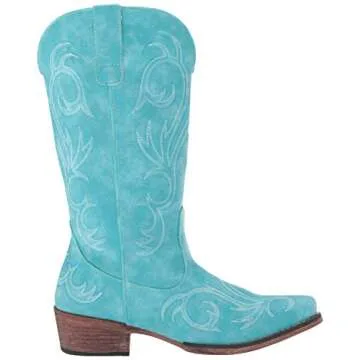 Roper Womens Riley Boot, Blue, 8