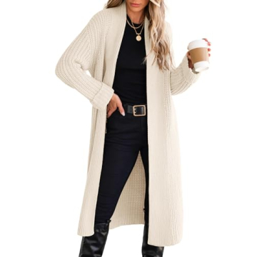Elegant ANRABESS Women Oversized Knit Cardigan - Perfect Fall Sweater