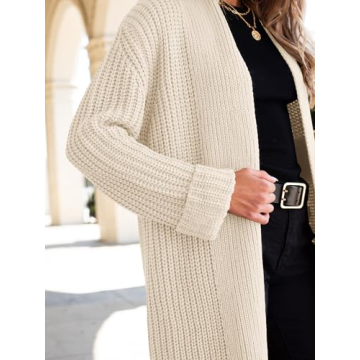 Stylish ANRABESS Women Knit Long Cardigan for Fall 2024