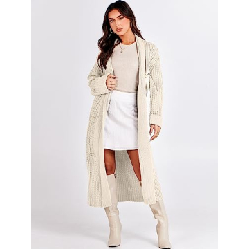 Stylish ANRABESS Women Knit Long Cardigan for Fall 2024