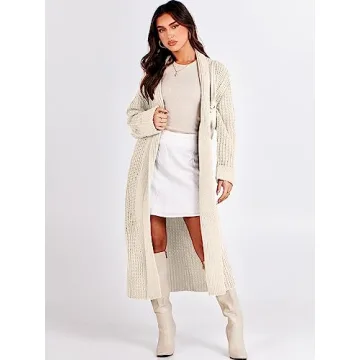 Stylish ANRABESS Women Knit Long Cardigan for Fall 2024