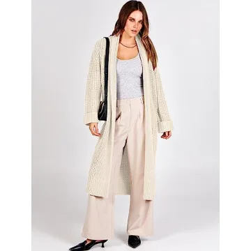 Stylish ANRABESS Women Knit Long Cardigan for Fall 2024