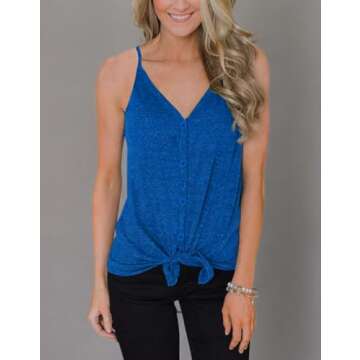 Stylish Button Down Tank Tops for Women - Casual Summer Wear