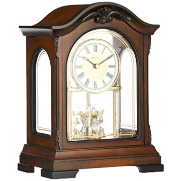 Bulova B1845 Durant Chiming Clock - Exquisite Walnut Finish Ideal for Gifts