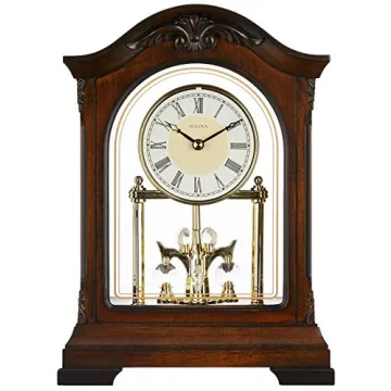 Bulova B1845 Durant Chiming Clock in Walnut Finish