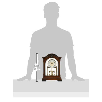 Bulova B1845 Durant Chiming Clock in Walnut Finish