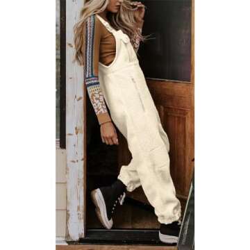 Warm and Stylish Fuzzy Fleece Women's Jumpsuits