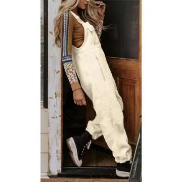 Warm and Stylish Fuzzy Fleece Women's Jumpsuits