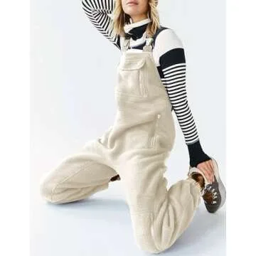 Warm and Stylish Fuzzy Fleece Women's Jumpsuits