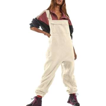 Warm and Stylish Fuzzy Fleece Women's Jumpsuits