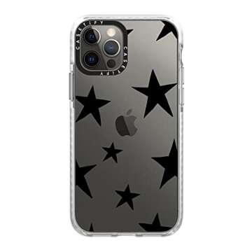 CASETiFY Impact Case for iPhone 12/12 Pro - Stars Black - Clear Frost