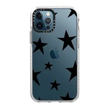 CASETiFY Impact Case for iPhone 12/12 Pro - Stars Black - Clear Frost