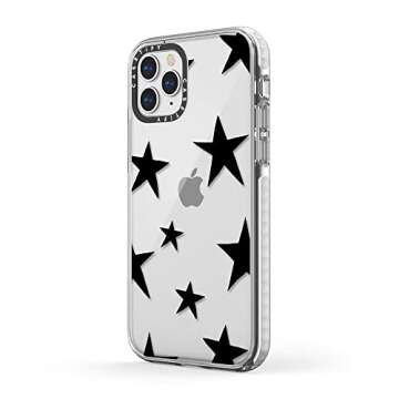 CASETiFY Impact Case for iPhone 12/12 Pro - Stars Black - Clear Frost