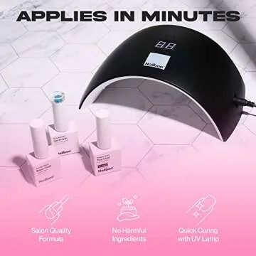 Nailboo PREMIER Forever Glaze Gel Nail Polish, (Cool White) Here's a tip LED Nail Lamp Gel Polish, Self-Leveling DIY Nails, Salon Quality Nail Color, Glossy Long-Wear, 0.3 oz.