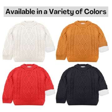 LOSORN ZPY Toddler Baby Boy Girl Cable Knit Pullover Sweater Warm Sweatshirt Brown 120