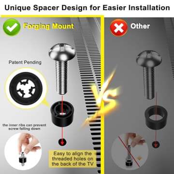 FORGING MOUNT Long Extension TV Mount Full Motion Wall Bracket with 42 inch Long Arm Articulating TV Wall Mount for 37 to 80 Inch Flat/Curve TVs, VESA 600x400mm Compatible, Holds up to 110 lbs