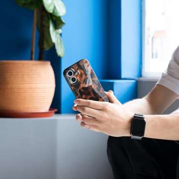 Aijohnny Phone Case for iPhone 16, Lightweight Tortoiseshell TPU Slim Phone Cover for Women, Drop Protection Shockproof Protective Phone Holder (for iPhone 16)