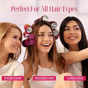 Asani Thermal Rollers for Hair - 37 Self Grip Hair Rollers with 18 Clips and Styling Comb - Aluminum Thermal Hair Rollers for Volume and All-Day Curls - For Short, Medium, and Long Hair (Large)