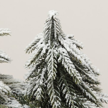 VGIA Flocked Snow Mini Christmas Tree Set with Stand