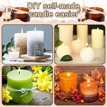 Anjmd 100 Wooden Candle Wick Holders, 7 Inch, 7 Holes, DIY Candle Making Tools