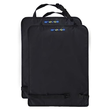 Enovoe Kick Mats Protector for Child - 2 Pack - Premium Quality Car Seat Back Cover Offers Waterproo...
