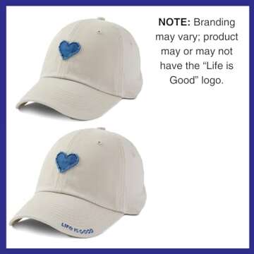 Life is Good. Tattered Chill Cap Heart-Bone