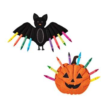 Mud Pie Kids Halloween Crayon Holder, Bat - Spooky Fun for Little Artists