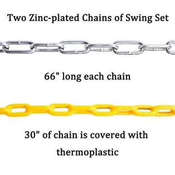 Sunnyglade Heavy-Duty Swing Seat with 66" Chains