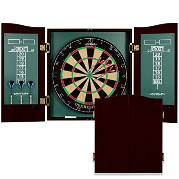 EastPoint Sports Derbyshire Dart Board Cabinet Set with Darts & Scoreboard