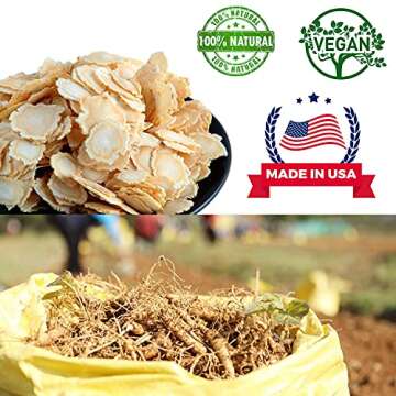 American Ginseng Slices from Wisconsin (Sliced Ginseng Root）Wisconsin Grown!Most People Use It to Make Ginseng Tea! Good for Health! (American Ginseng Slices (Small Round), 1 Box of 4 Ounces)