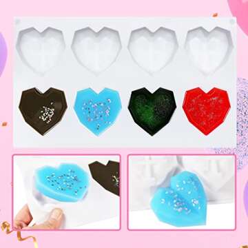 Heart Shaped Silicone Cake Mold for Perfect Baking