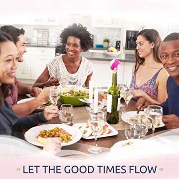 Wine Stoppers, Decorative Wine Bottle Stoppers with Gold stand. Set of 3 Crystal Wine Corks, Stainless steel Champagne Toppers, Wine accessories, gift and more by Wanda Living