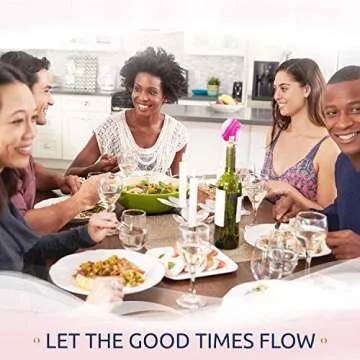 Wine Stoppers, Decorative Wine Bottle Stoppers with Gold stand. Set of 3 Crystal Wine Corks, Stainless steel Champagne Toppers, Wine accessories, gift and more by Wanda Living