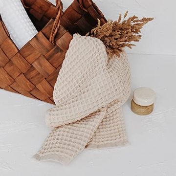 Turkish Cotton Waffle Hand Towel for Kitchen and Bath