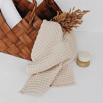 Turkish Cotton Waffle Hand Towel for Kitchen and Bath