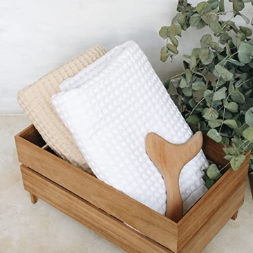 Turkish Cotton Waffle Hand Towel for Kitchen and Bath