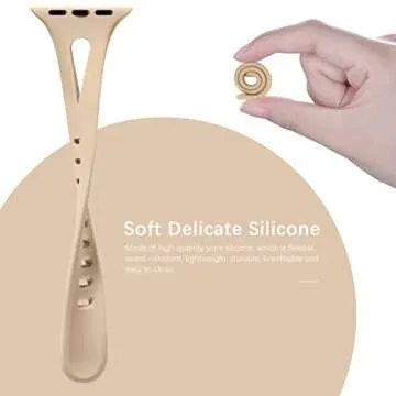 Getino Compatible with Apple Watch Band 38mm 40mm 41mm 42mm 44mm 45mm 46mm 49mm iWatch Ultra Series 10 9 8 7 6 5 4 3 2 SE Women, Soft Silicone Slim Sport Bands, Black/Pebble Gray/Cyprus Green/Milk Tea