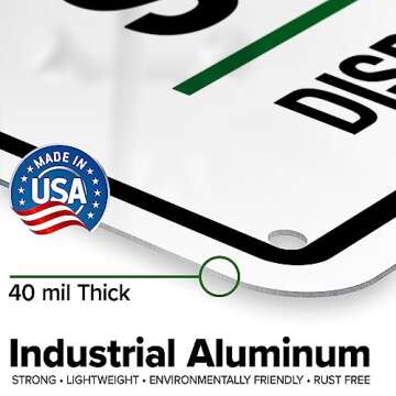 Designated Smoking Area Sign Dispose Cigarette Butts Properly Sign, 10" x 14" 0.40 Aluminum, Fade Resistance, Indoor/Outdoor Use, USA MADE By My Sign Center