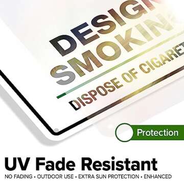 Designated Smoking Area Sign Dispose Cigarette Butts Properly Sign, 10" x 14" 0.40 Aluminum, Fade Resistance, Indoor/Outdoor Use, USA MADE By My Sign Center