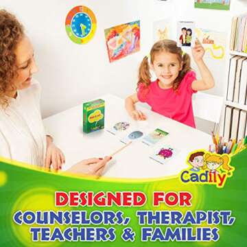 Cadily Conversation Cards, Social Skills Games, Social Emotional Learning Activities, Group Therapy Games Kids, ADHD Tools for Kids, Feelings Flashcards, Play Therapy Toys, School Counselor Supplies