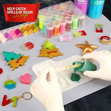 LEOBRO Large Silicone Craft Mat, 23.4" x 15.6" Nonstick Surface